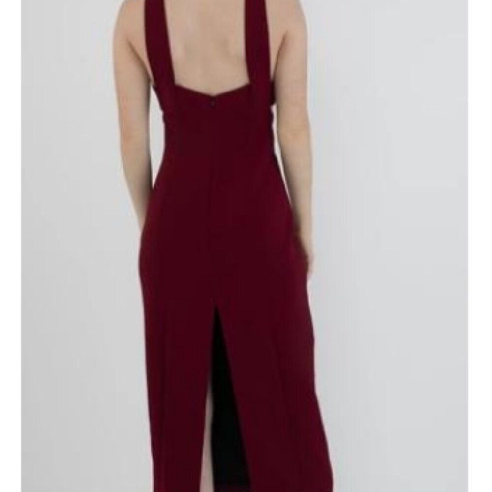 Sezin Karabulut Sheath Dress Burgundy 36/2 Party Wedding Cocktail - Picture 2 of 13